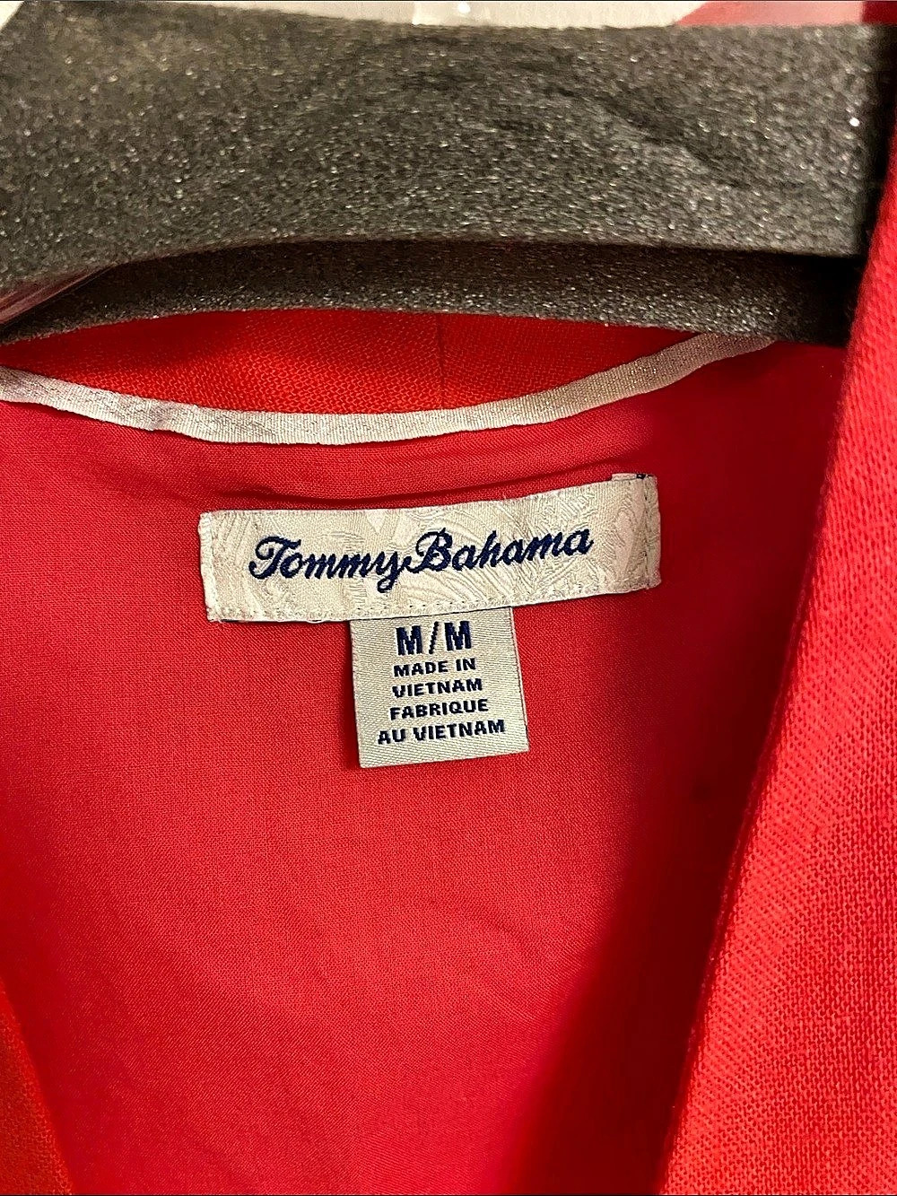 Tommy Bahama Two Palms Linen Shift Dress Red Medium - Picture 3 of 3